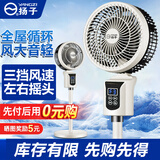 扬子电风扇空气循环扇落地家用卧室客厅宿舍台式桌面电扇 遥控款加高-自动摇头-大风量