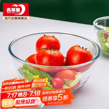 青苹果耐热玻璃碗和面盆欧式沙拉碗加厚揉面盆4.35L超大容量