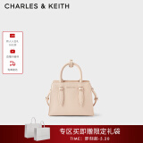 CHARLES&KEITH插带兔耳托特包手提斜挎包婚包包女包生日520礼物CK2-50781362 Nude肉色 M