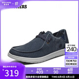 斯凯奇（Skechers）男鞋夏季懒人一脚蹬帆布鞋商务通勤低帮休闲鞋百搭软底板鞋66387