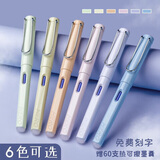 英雄（HERO）钢笔369热可擦学生钢笔小学生3-6年级可换墨囊练字笔正姿可擦笔可定制生日礼物练字笔 6色各一支 赠60支墨囊