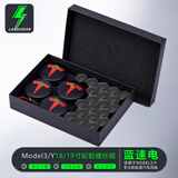 蓝速电适用于特斯拉Model3/Y轮毂盖焕新版18寸19寸螺丝帽盖汽车改造配件 轮毂中心盖红黑底红标