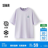 森马（Semir）【多彩凉感T】短袖t恤女夏中长款宽松舒适刺绣上衣109324100007
