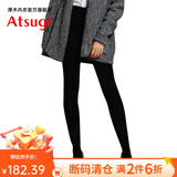厚木Atsugi踩脚裤加绒加厚600D相当保暖打底裤袜HBT1810 黑色 1条 M L 身高150至165cm