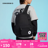 匡威（Converse）学生书包新款双肩包经典款大容量男女旅行包初高中生男女通用背包 正黑色 M【30*11.5*44cm 约15L】