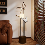 初见蝴蝶落地灯摆件客厅电视柜旁沙发大型高级感卧室法式中古装饰台灯 棕色蝴蝶落地灯【设计师调光款】