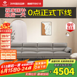 左右皮艺沙发 现代简约客厅直排头层牛皮沙发DZY5161-1四人位 Z1012