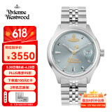 薇薇安·威斯特伍德（Vivienne Westwood）西太后手表小碎冰蓝手表女表石英表指针表生日礼物送女友名表钢带 冰川蓝【小号冰蓝】 VV311LBLSL 29mm