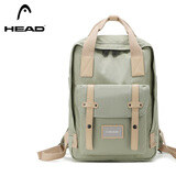 海德（HEAD）背包女大容量双肩包男15.6英寸笔记本电脑包学生书包 浅绿色