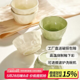 佩尔森奶油风陶瓷米饭碗家用2024新款吃饭碗高颜值碗碟套装面碗汤碗餐具 4.75英寸饭碗-混色 10件套