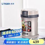虎牌（TIGER）便当盒不锈钢保温饭盒真空隔热多层保鲜盒LWU-B17C-SE银灰色1.7升