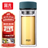 富光 男女士双层玻璃杯 高硼硅泡茶杯 茶水分离水杯带茶隔杯子500ml