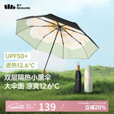 蕉下（beneunder）防紫外线遮阳伞三折双层黑胶晴雨伞防晒伞BM664月雾