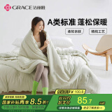 洁丽雅（Grace）纤维被子被芯双人家用加厚被褥A类冬季被子6斤 200X230cm 灰绿