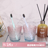 bdo严选冰川玻璃洗漱杯杯子漱口杯刷牙杯牙杯牙刷置物架水杯洗漱2个