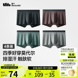 蕉下（beneunder）莫代尔内裤男士5A抗菌裤衩四角平角裤无痕裸感透气 25新款