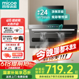 四季沐歌油烟机家用顶侧双吸抽油烟机大吸力厨房抽烟机脱排油烟机免拆自清洗抽烟机一级能效侧顶吸油烟机