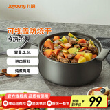 九阳（Joyoung）汤锅砂锅炖锅煲汤煲仔饭家用陶瓷锅明火燃气耐高温小沙锅陶瓷煲 【适用2-4人】-TCB2503- 2.5L