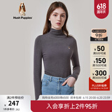 Hush Puppies暇步士女装秋中高领长袖打底衫T恤 129中灰 S