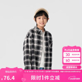 巴拉巴拉童装儿童衬衫2025女童男童上衣格纹衬衣春装亲子百搭209125102201