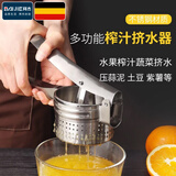 拜杰手动榨汁机304不锈钢压汁器手动压汁机柠檬榨汁器挤压果汁压榨器 304不锈钢榨汁机【加大款】 五星好物推荐