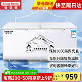 雪贝娜冰柜商用大容量全冷冻家用双温卧式冷柜展示柜 698单温铜管智能