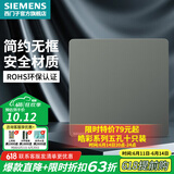 西门子（SIEMENS） 开关插座面板 五孔86型墙壁电源插座 皓彩系列灰色 空白面板