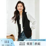 梵希蔓马甲西装外套女外穿小坎肩2025年春秋装叠穿马夹 V8227 黑色 S