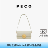 PECO852真皮斜挎复古小法棍包新款单肩通勤方包生日送女友礼物 斑鸠灰灰内里头层手搓牛皮 现货