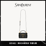 YSL圣罗兰【礼物】女士GABY VANITY BAG羊皮革肩带手拿包迷你袋 黑色 U