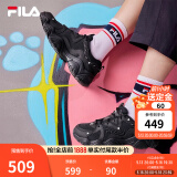 FILA 斐乐猫爪鞋4代女鞋老爹鞋情侣运动鞋复古时尚休闲鞋网面透气 【女款】黑-BK 38.5