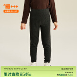 松山棉店【自由穿小暖羊儿童打底裤】保暖裤秋裤加绒男童女童冬中大童裤子 倍暖小暖羊-深灰 140 cm
