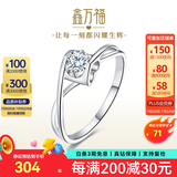 鑫万福 钻戒天使之吻18K金钻戒铂金钻石戒指女求婚戒指/结婚送女友礼物 现货【S925银】3分钻戒