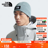 北面（The North Face） 针织帽中性款Logo Box舒适保暖24秋冬上新|3FJX 92O/灰色 OS/均码