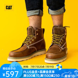CAT卡特马丁靴工装靴子男鞋牛皮户外美式复古机车靴P721411M3EDC36 棕黄P721411 42