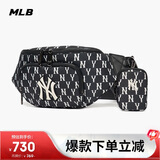 MLB老花胸包 腰包男包女包四季复古黑色包斜挎包送礼礼物3AHSM012N