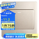 公牛（BULL）墙壁开关 G07系列 一开单控开关86型面板G07K111C(U6) 香槟金