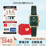 安普里奥·阿玛尼（Emporio Armani）手表女小绿表石英贝母表盘女士腕表生日礼物送女友AR11399