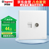 罗格朗（LEGRAND）开关插座 简悦系列陶瓷白色 86型 电脑+普通电视插座（超五类）