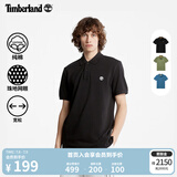 添柏岚（Timberland）官方男装短袖POLO衫新款宽松|A24H2 A24H2001/黑色 L (180/108A)