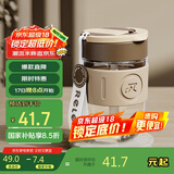 物生物（RELEA）玻璃杯水杯女士咖啡杯高颜值吸管杯高硼硅茶杯学生杯子节日礼物