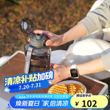 乐扣乐扣（LOCK&LOCK）小水库大容量塑料运动水杯户外冷水壶刻度把手男女杯子1.6L灰色