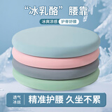 皮尔卡丹（pierrecardin）圆形蒲团记忆棉坐垫椅子垫日式榻榻米屁垫地上 35cm灰蓝