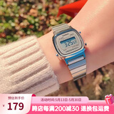卡西欧（CASIO）手表 小春同款 情侣经典复古小方块 时尚学生表小金表520礼物 LA670WA-7D 女款