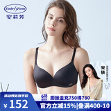 安莉芳光面无痕不空杯内衣女士小胸薄款无空系粉底液无钢圈文胸 黑色BLK 70C