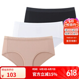 Schiesser德国舒雅女士内裤80S莫代尔Becover系列平角裤【3件装】E0/19278T 7055混色 3条 2XL