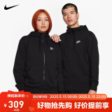 耐克(NIKE)男春秋连帽夹克外套 休闲运动 BV2649-010黑色2XL