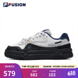 FILA FUSION斐乐潮牌女鞋潮流板鞋时尚休闲鞋厚底鞋BANK 风铃灰/魅影黑-WP 38