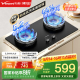 万和（Vanward）国家补贴20%【蓝莲花】天然气燃气灶具煤气炉双灶嵌入式磨砂灶5.2KW家用猛火抗污无痕肤感 C7L50