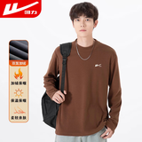 回力长袖t恤男半高领宽松打底衫秋冬季德绒加厚保暖简约运动男士上衣